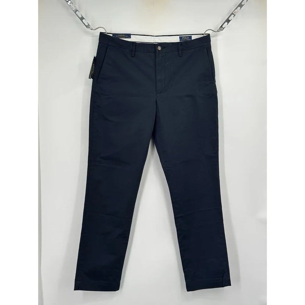 NEW Polo Ralph Lauren~35x32~Men's Navy Stretch straight  Fit Pants $98 NWT